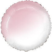 FM 32" круг Градиент Розовый без рисунка фольгированный шар
