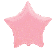 FM 9" звезда Пастель Розовая МИНИ без рисунка фольгированный шар