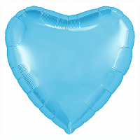 Agura сердце 30'/ 76,5 см (в упаковке)  холодный голубой 755815 Фольга