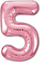 Agura Цифра 5 Slim Розовый Фламинго 755396 Фольга в упаковке